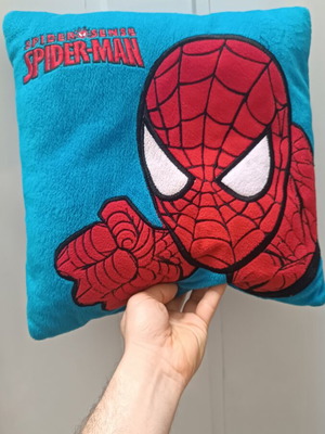 Spider Man decorative pillow like new with embroidery