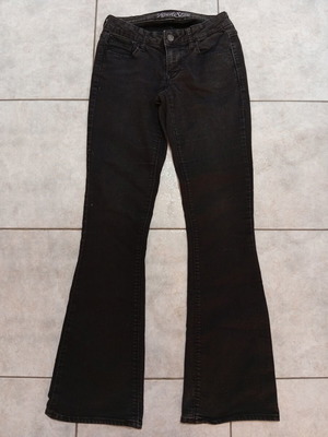 Black jeans with 35 cm waist, elastic