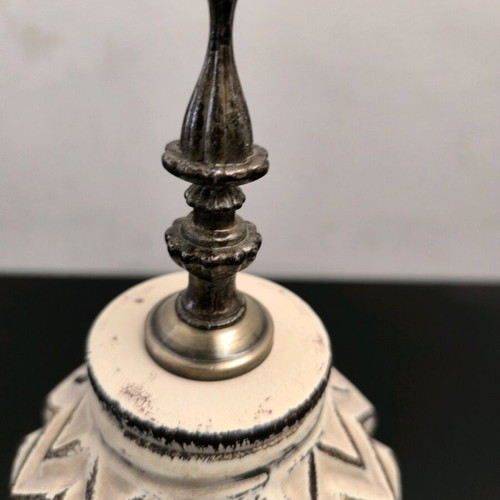 Decorative vase with lid like new with bronze handle