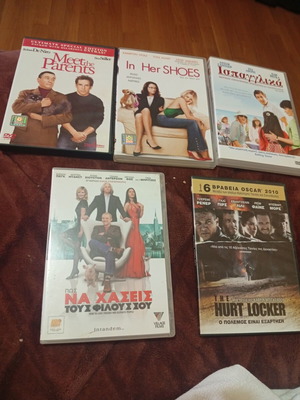 DVD set of 5 like new, action and adventure with subtitles