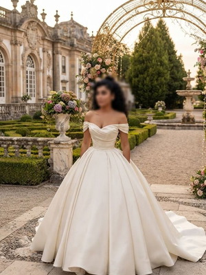 Wedding dress new, white, size XS