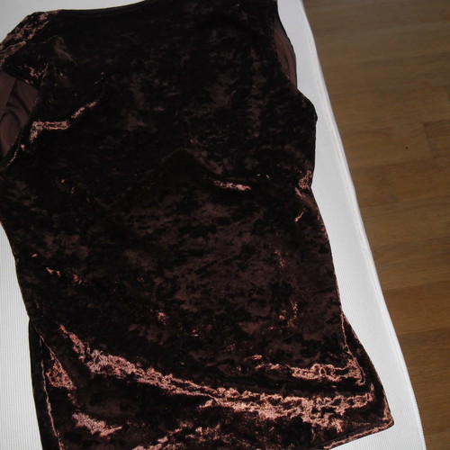 Velvet brown top like new, wrap style from Depolo