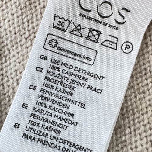 COS cashmere pullover size XS new, beige