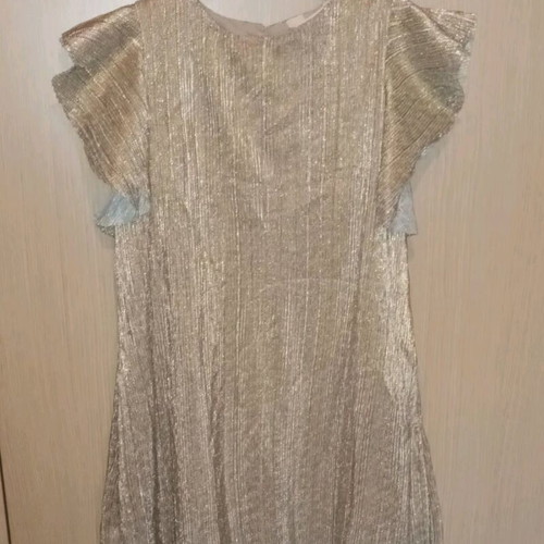 Gold dress H&M for girls like new, size 140 cm