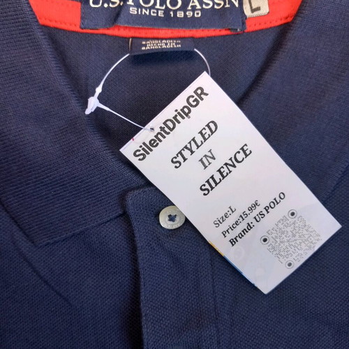 Men's Polo Dark Blue Size L New with Tags