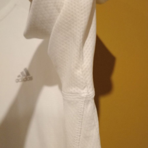 Adidas Clima Lite Athletic Tennis Jersey Shirt White Orange XL new