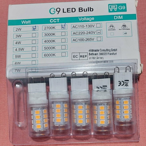 LED bulbs GU9 2W new, energy-saving, pack of 5