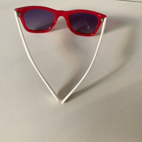 Colored People sunglasses used, red with white arms