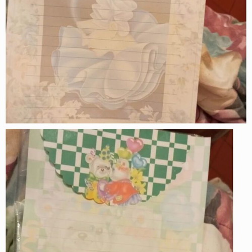 Letterwriting sets used, vintage envelopes included