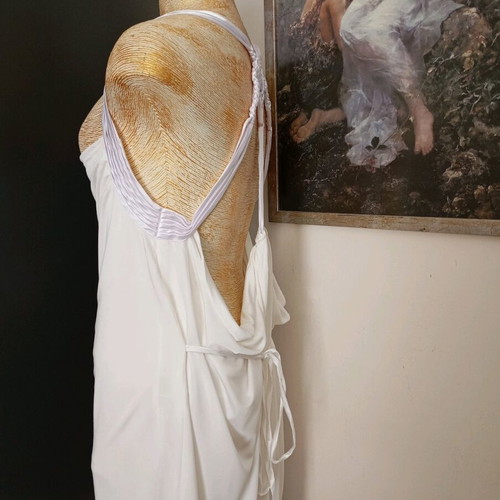 ZigZag backless dress like new, size M, white