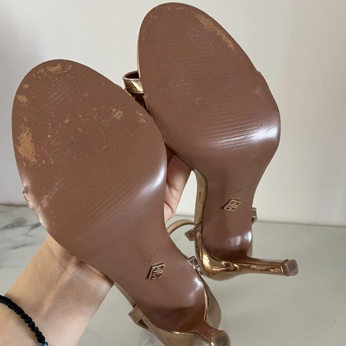 Tsoukalas Shoes high-heeled sandals like new, pink gold