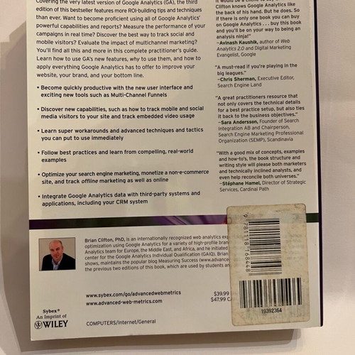 Advanced Web Metrics with Google Analytics book like new