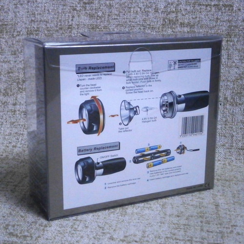 Handtorch Aluminium LED/Halogen NEDA flashlight new in sealed box