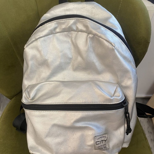 Silver matte backpack used
