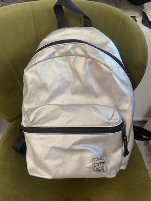 Silver matte backpack used