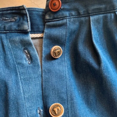 Zara denim skirt used, blue, size M, cotton