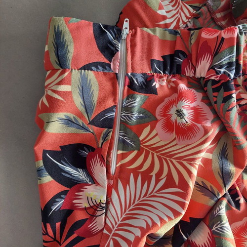 Zara printed shorts used with belt and fringes, size S