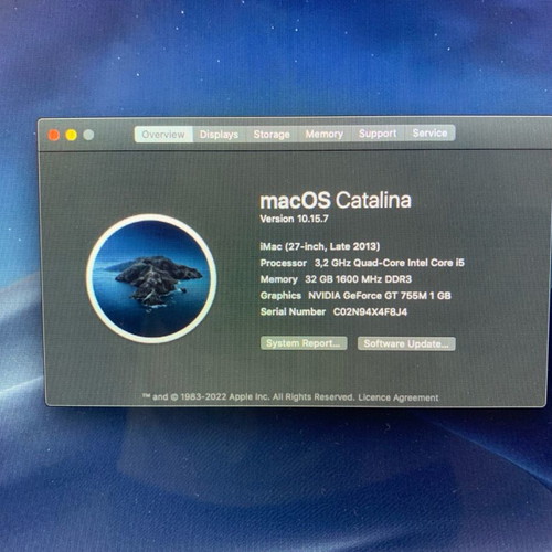 Apple iMac 27" used, Late 2013