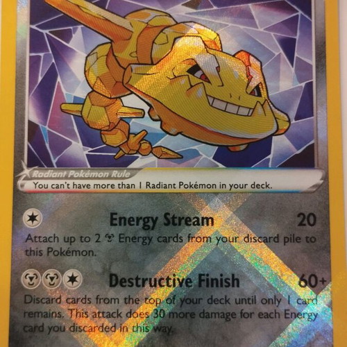 radiant steelix pokemon card value Amazon.com: Radiant Hisuian Steelix - 124/196 - Radiant Rare - Lost Origin main image 1