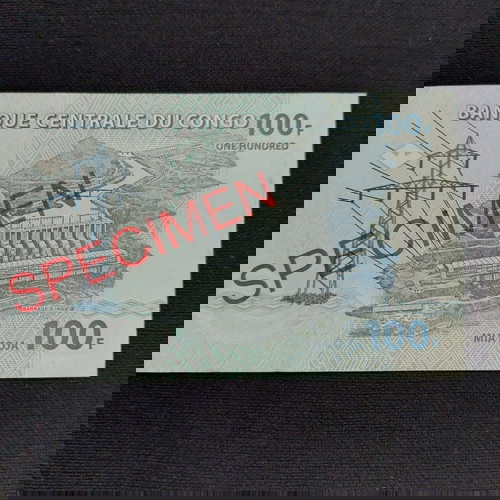 SPECIMEN. CONGO 100 FRANCS.