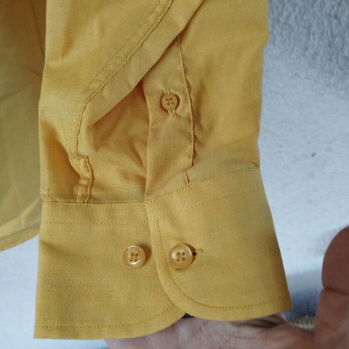 Men's Shirt Large ochre color cotton new