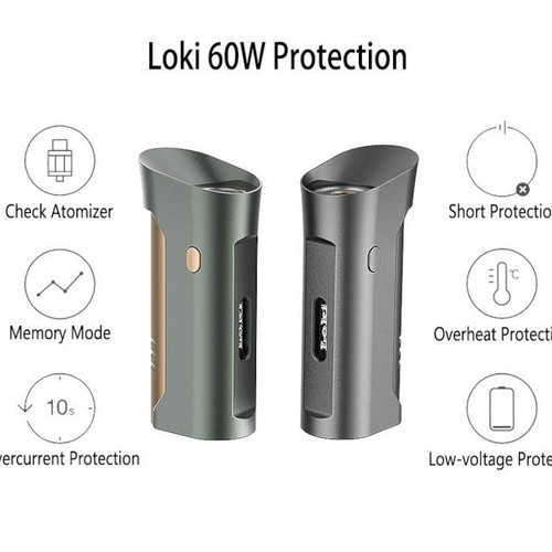 Loki Box Mod 60w by Koguovape, full black