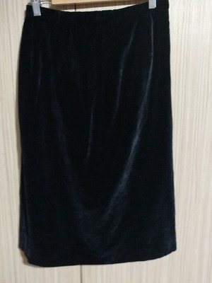 Φούστα βελουδο μίντι σαν καινούργιο, μαύρη, μέγεθος M