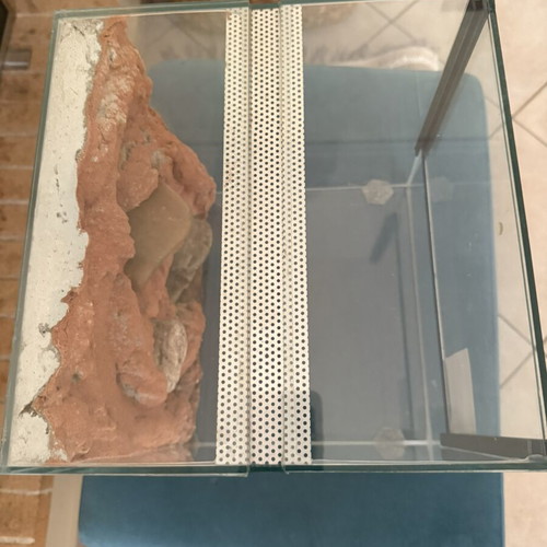 Glass terrarium used with 3D background 30×30×30 cm