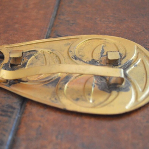 Giannis Tseklenis TSEKLENIS belt buckle used, 1970s, gold color