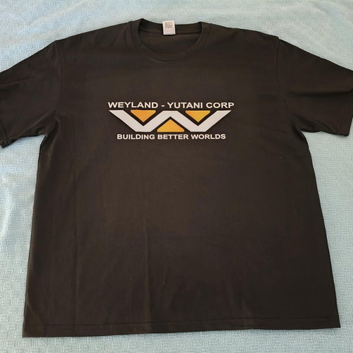 Weyland Yutani T-shirt black size L new, cotton, alien predator theme