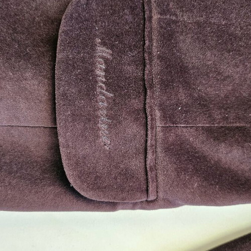 Velvet brown Mandarino jacket for 14 years, new unisex
