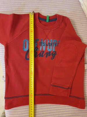 Benetton boys' shirt used, size 104 cm, age 4, red