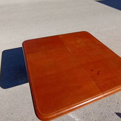 Wooden boat table like new with sturdy base and marine finish