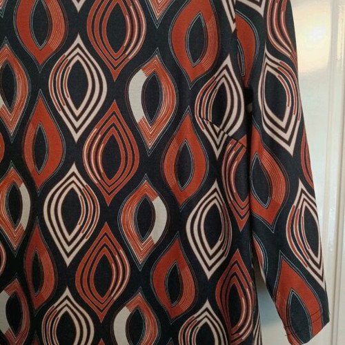 Sweet Miss dress with rhombus patterns like new, black and brown