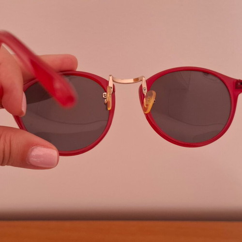 Round red sunglasses S/M unisex vintage style like new