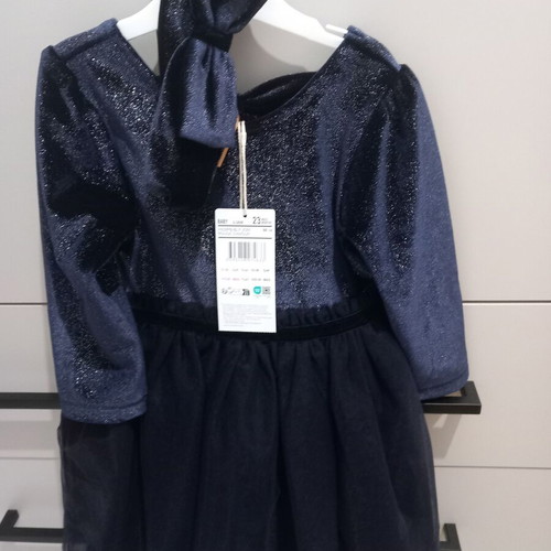 Orchestra girls' dress new, dark blue, for 23-month-old girl