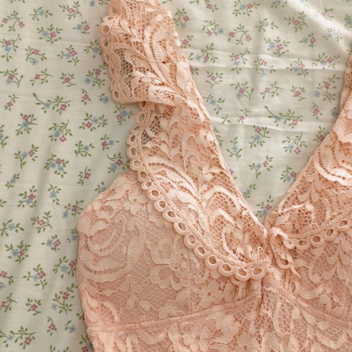 Pink lace dress like new, size S