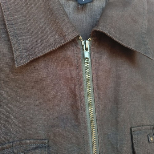 Oviesse Young linen shirt, size XL 42 14, brown