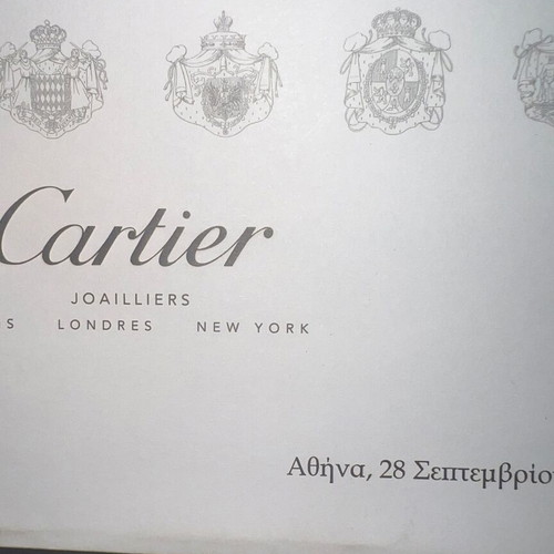 Cartier set with catalogs and letter in case, like new