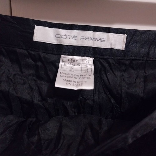 Cote Femme skirt used, 100% silk, size XL, black
