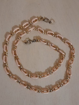 Glasses chain like new, gold-pink