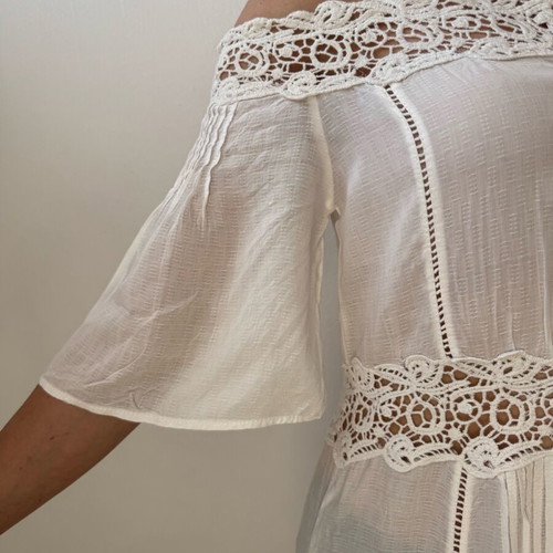 Maxi white dress Zara like new, size S