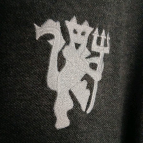 Manchester United Polo Shirt grey Medium like new Adidas 2021