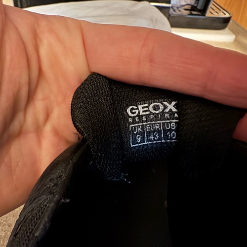 Geox casual shoes used, size 42.5, black, leather and suede