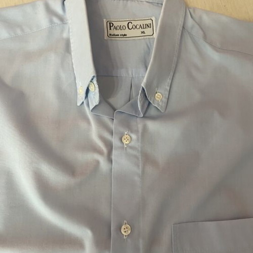 Paolo Cocalini Blue Shirt XL like new, Italian style, button-down