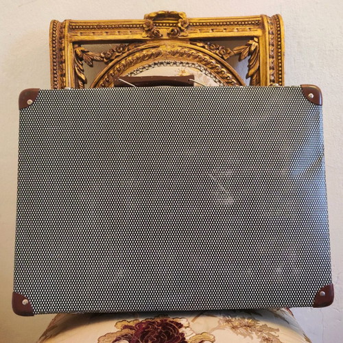 Old suitcase used vintage retro decor from 1950-60s