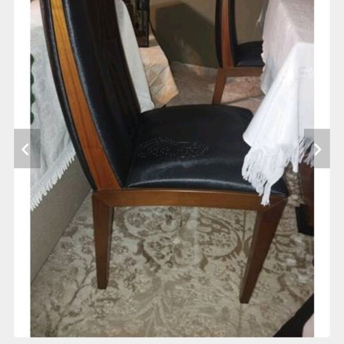 Living room furniture like new solid wood with dining table and 6 chairs