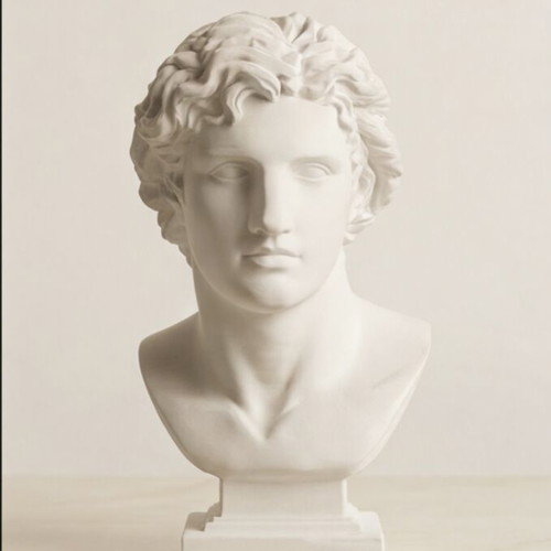 Alexander the Great 3D printed bust 22cm new, MAT PLA