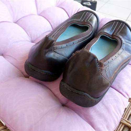 Δερμάτινα παπούτσια Clarks γυναικεία καινούργια, μέγεθος 38, καφέ μπαλαρίνες