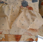Nursery and children's room curtain like new, 1.60x2.20 m, with tape and ruffles